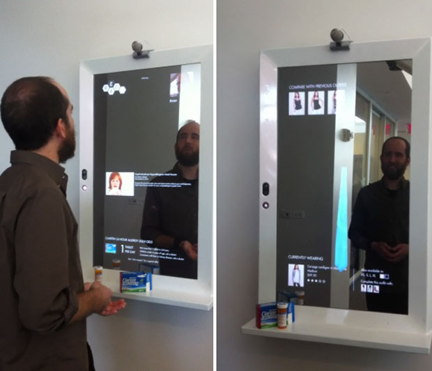 Espelho apresenta conteúdo baixado da internet (Foto: Divulgação/The New York Times R&D Group)