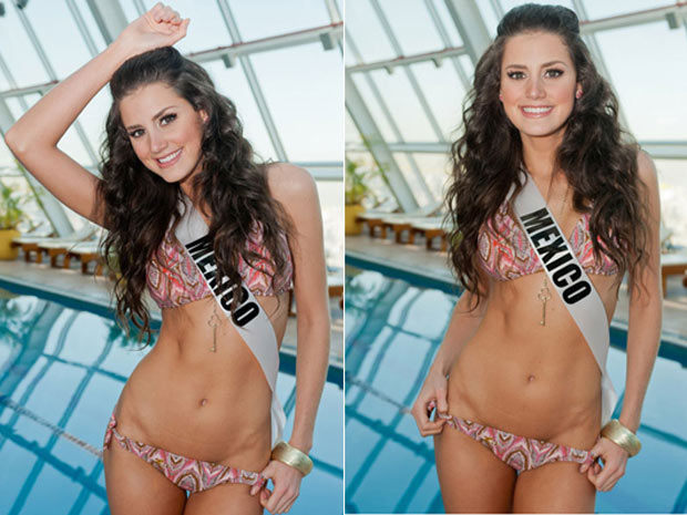 Miss México durante sessão de fotos de biquíni (Foto: Miss Universo/Divulgação)