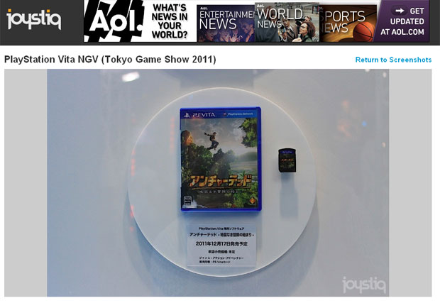Site mostra capa e cartucho do PlayStation Vita (Foto: Reprodução)