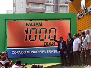 Relógio Copa do Mundo em Cuiabá  (Foto: Agecopa)