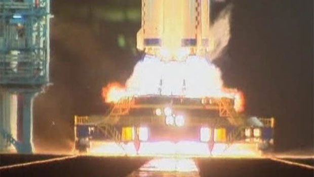 Lançamento do foguete foi filmado (Foto: BBC)