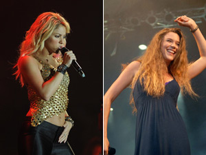 Shakira; Joss Stone (Foto: Flavio Moraes/G1)