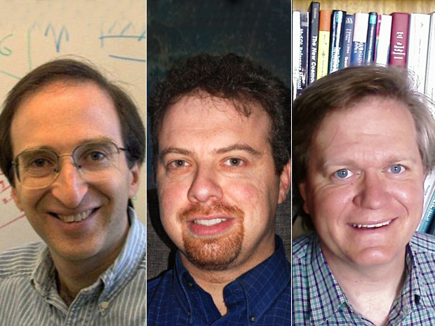 Os ganhadores do Nobel de física 2011: Saul Permutter, Adam Riess e Brian Schmidt (Foto: Permutter e Riess: AFP; Schmidt: Divulgação)