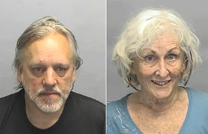Tim Adams, de 54 anos, e Rita Daniels, de 71 (Foto: Departamento de Polícia de Farmington)