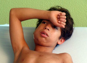 menino que não abria a boca (Foto: Hélder Rafael/G1 MS)