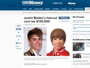 Empresa já vendeu mais de quatro milhões de bonecos e acessórios do Justin Bieber (Foto: Reprodução)
