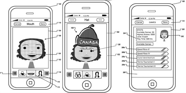Patente indica a criação de avatares no GameCenter do iPhone e iPad (Foto: Reprodução/Appleinsider)