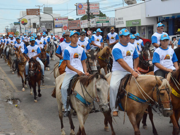 Cavalgada em João Pessoa (Foto: Walter Paparazzo/G1)