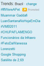 Trending Topics no Brasil às 10h47 (Foto: Reprodução)