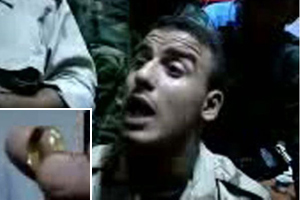 Em vídeo, jovem afirma que 
matou Kadhafi com dois tiros (AFP/Youtube)