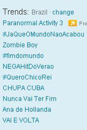 Trending Topics no Brasil às 17h19 (Foto: Reprodução)
