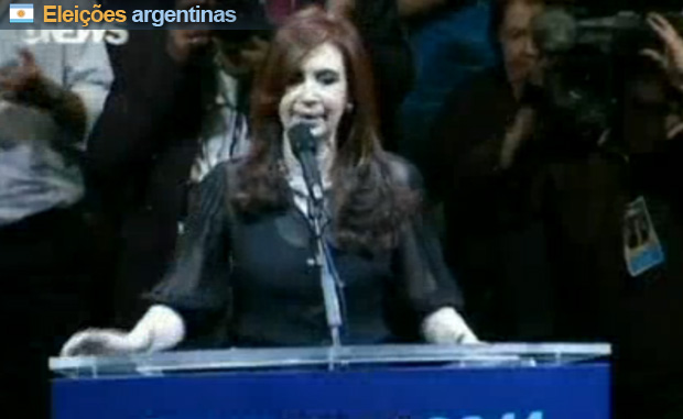 A presidente Cristina Kirchner, candidata à reeleição (Foto: Reprodução)