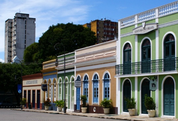 Casas históricas do Centro de Manaus (Foto: Divulgação/Marcus Melo)