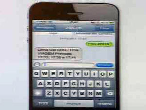 Através de mensagens de texto, população terá acesso aos horários dos ônibus. (Foto: Reprodução / TV Globo)