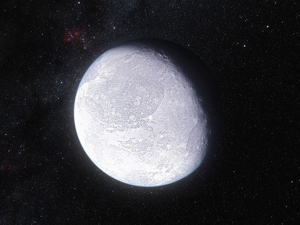 Ilustração do planeta-anão Éris (Foto: ESO/L. Calçada)