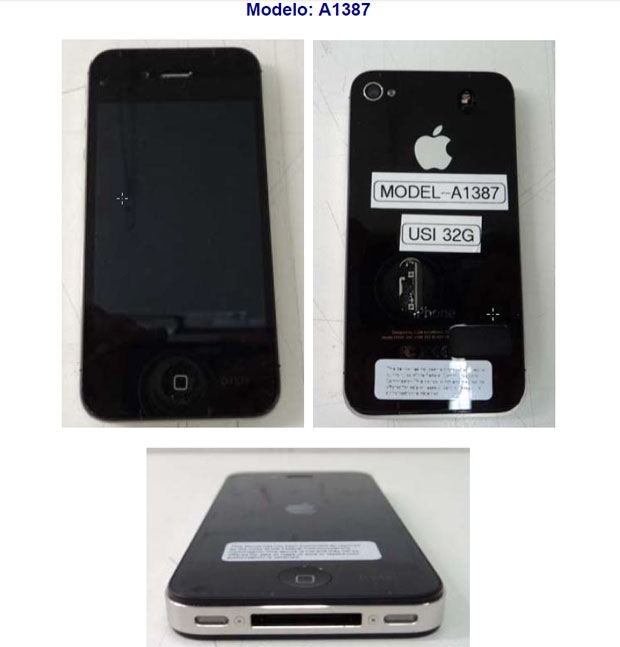 Anatel divulgou imagens do iPhone 4S usado para a homologação (Foto: Divulgação)