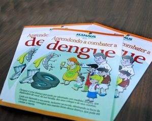 Cartilha "Aprendendo a combater a dengue", foi elaborada pela Secretaria Municipal de Saúde  (Foto: Divulgação/ PMM)