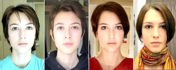 Vídeo mostra os diferentes looks usados pela jovem. (Foto: Reprodução/YouTube)