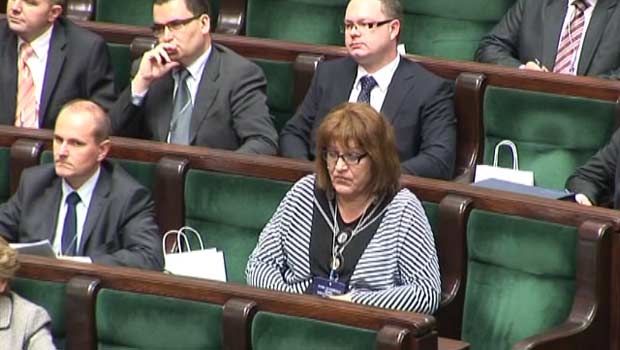 Anna Grodzka no Parlamento (Foto: BBC)
