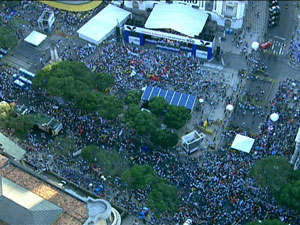Protesto royalties (Foto: Reprodução/TV Globo)