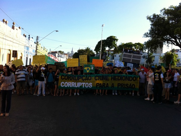 Evento reuniu cerca de 1.000 manifestantes, de acordo com a Polícia Militar. (Foto: André Teixeira/G1)