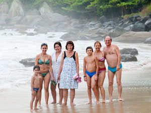 Praia família  (Foto: Flavio Moraes/ G1)