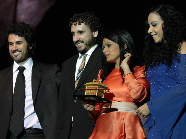 Eriberto, Leonardo Gonçalves, Damares e Cristina Mel  (Foto: Rudy Trindade/G1)
