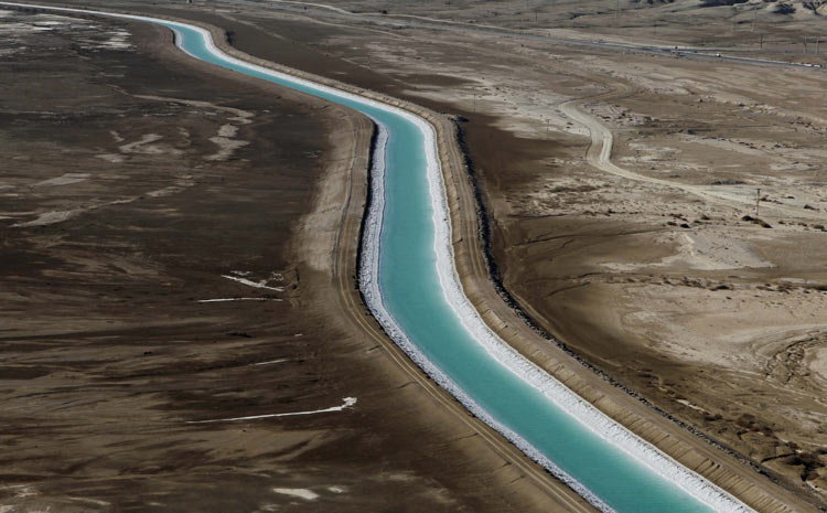 Imagens aéreas do Mar Morto (Foto: Baz Ratner/Reuters)