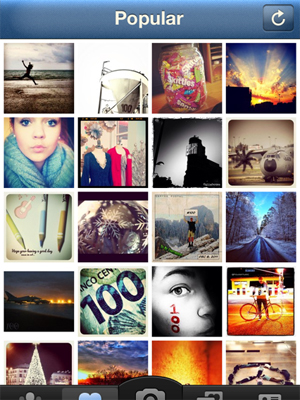 Fotos populares do Instagram, o aplicativo para iPhone (Foto: Reprodução)