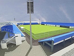 Visão geral de como ficará o estádio Ismael Benigno  (Foto:  Divulgação)