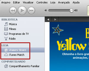 Ícone da iTunes Store aparece na barra da esquerda do aplicativo da Apple (Foto: Reprodução)