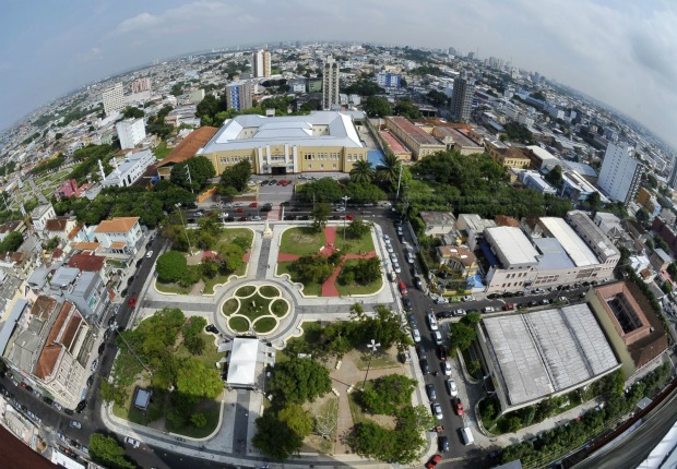 Praça do Congresso, no centro de Manaus, será restaurada (Foto: Alex Pazuello/Agecom)