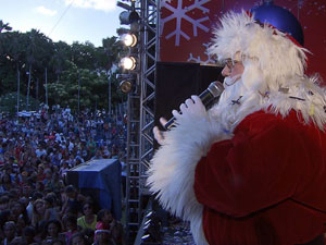 Papai Noel no Natal da Globo Nordeste (Foto: Reprodução/TV Globo)