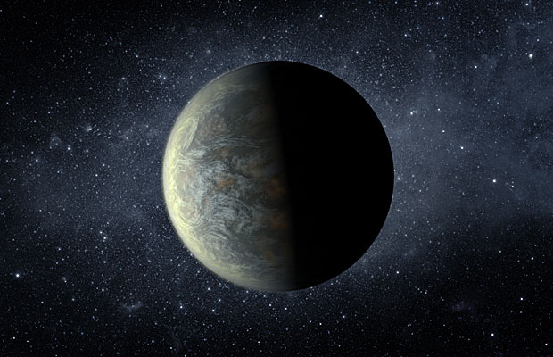 Ilustração do Kepler 20f tem mais ou menos o tamanho da Terra (Foto: NASA/JPL-Caltech/T. Pyle)