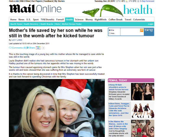 Layla Stephens e seu filho em reportagem local (Foto: Reprodução/Daily Mail)