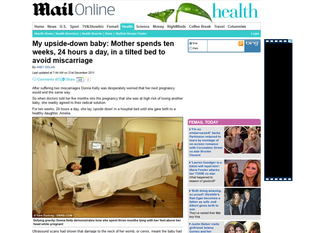 Donna Kelly aguarda nascimento da filha  (Foto: Reprodução/Daily Mail)