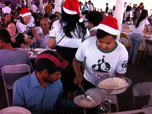 Moradores de Sobradinho participam da ceia de Natal (Foto: Reprodução/ TV Globo)