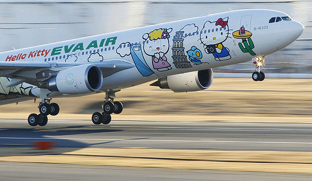 Avião da Hello Kitty (Foto: Reuters)