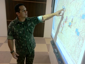 C2 Combate: Operações do Exército são monitoradas em tempo real (Foto: Carlos Eduardo Matos/G1 AM)