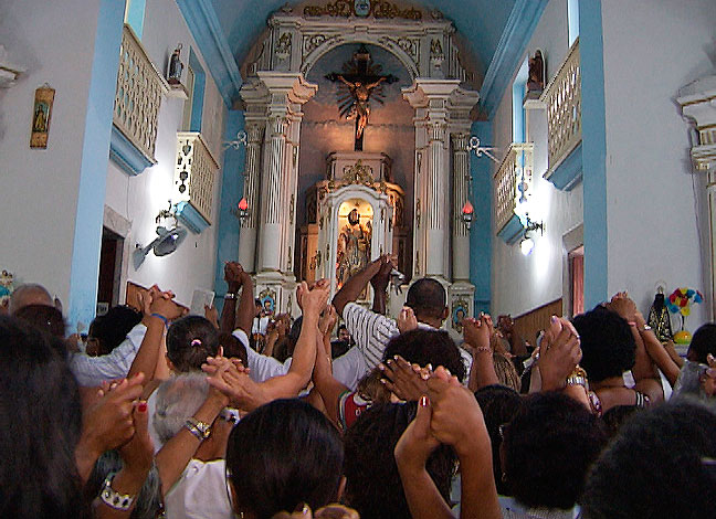 Igreja de São Lázaro, em Salvador (Foto: Reprodução/TV Bahia)