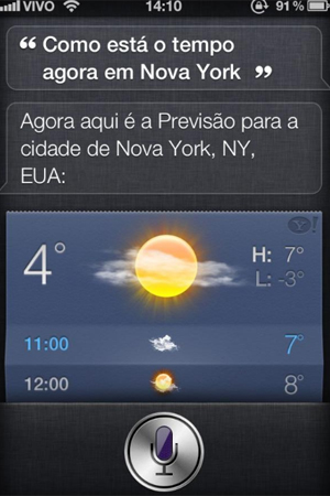 Imagem do Siri funcionando em português, divulgada pelo desenvolvedor (Foto: Reprodução)