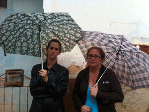 Márcia e Beatriz em Sapucaia (Foto: Carolina Lauriano/G1)