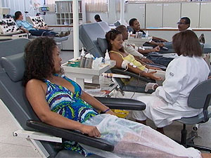 Doação de sangue (Foto: Reprodução/TV Bahia)