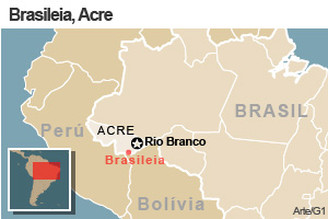 Localização de Brasileia (Foto: Editoria de Arte/G1)