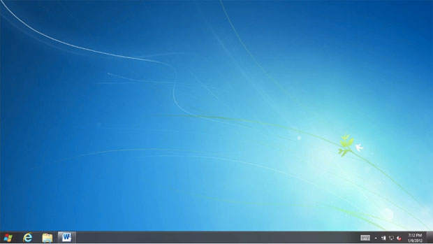 Área de trabalho tradicional do Windows foi mantida na nova versão do sistema operacional da Microsoft (Foto: Divulgação)