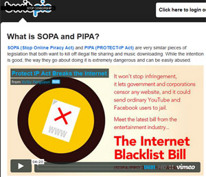 TwitPic se manifestou contra os projetos de lei SOPA e PIPA (Foto: Reprodução)