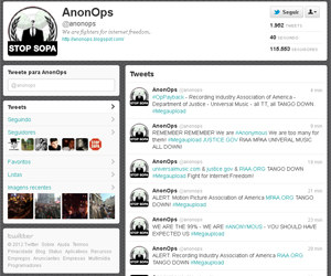 Perfil do Annonymous anuncia os ataques virtuais (Foto: Reprodução)