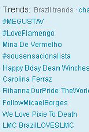 Trending Topics no Brasil às 17h02 (Foto: Reprodução)