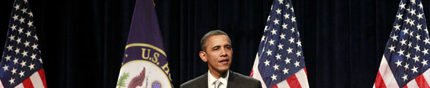 O presidente dos EUA, Barack Obama, discursa nesta sexta-feira (27) em Cambridge, Maryland (Foto: AP)