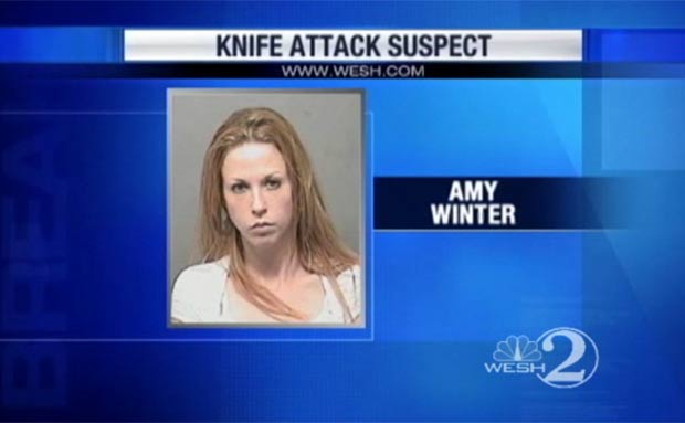 Amy Winter foi presa por atacar a ex de seu namorado. (Foto: Reprodução/Wesh)